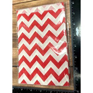 Red & White Chevron Treat Bags By Michaels - 24 Pack Party Pizzazz